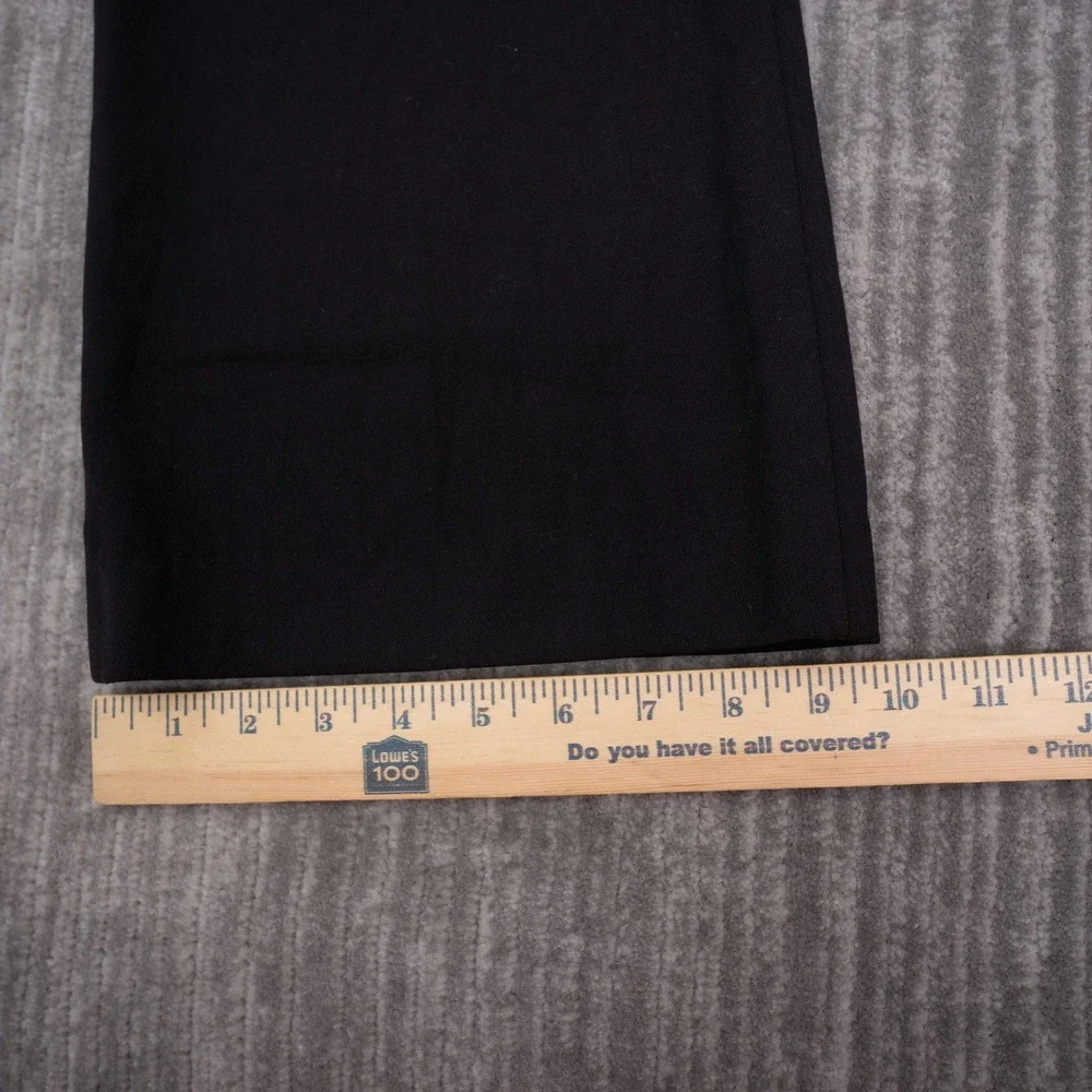 Banana Republic Jackson Fit Pants Womens 6 Black Excellent Wide Leg Wool Stretch